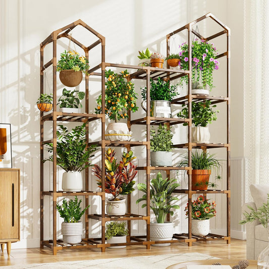 Indoor Plant Stand for 15-21 Pots - Versatile Tall Plant Shelf