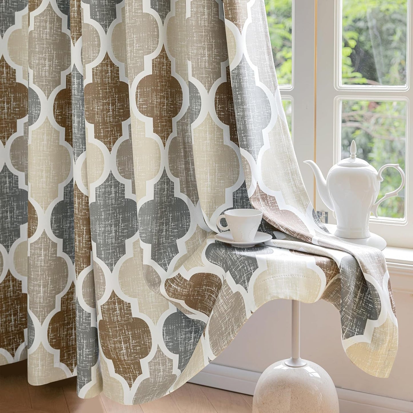 Beauoop 100% Blackout Curtains for Bedroom and Living Room