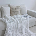 Maetoow Chenille Chunky Knit Blanket Throw (30x40 in) - Soft