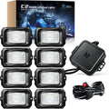 MICTUNING C2 Curved RGBW LED Rock Lights - Bright Multicolor Underglow