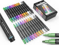 Acrylic Paint Markers Metallic Set - Extra Fine & Medium Tips