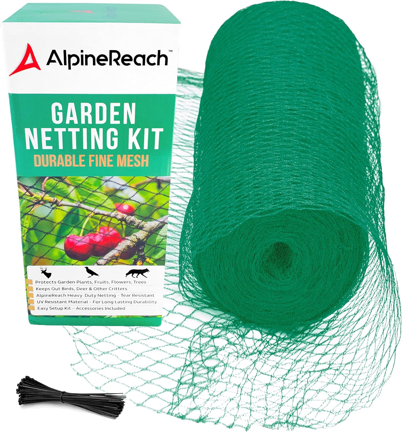 AlpineReach Garden Netting 15 x 30 ft for Plant Protection