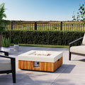 28 in Outdoor Propane Fire Pit Table - Small Square Patio Heater