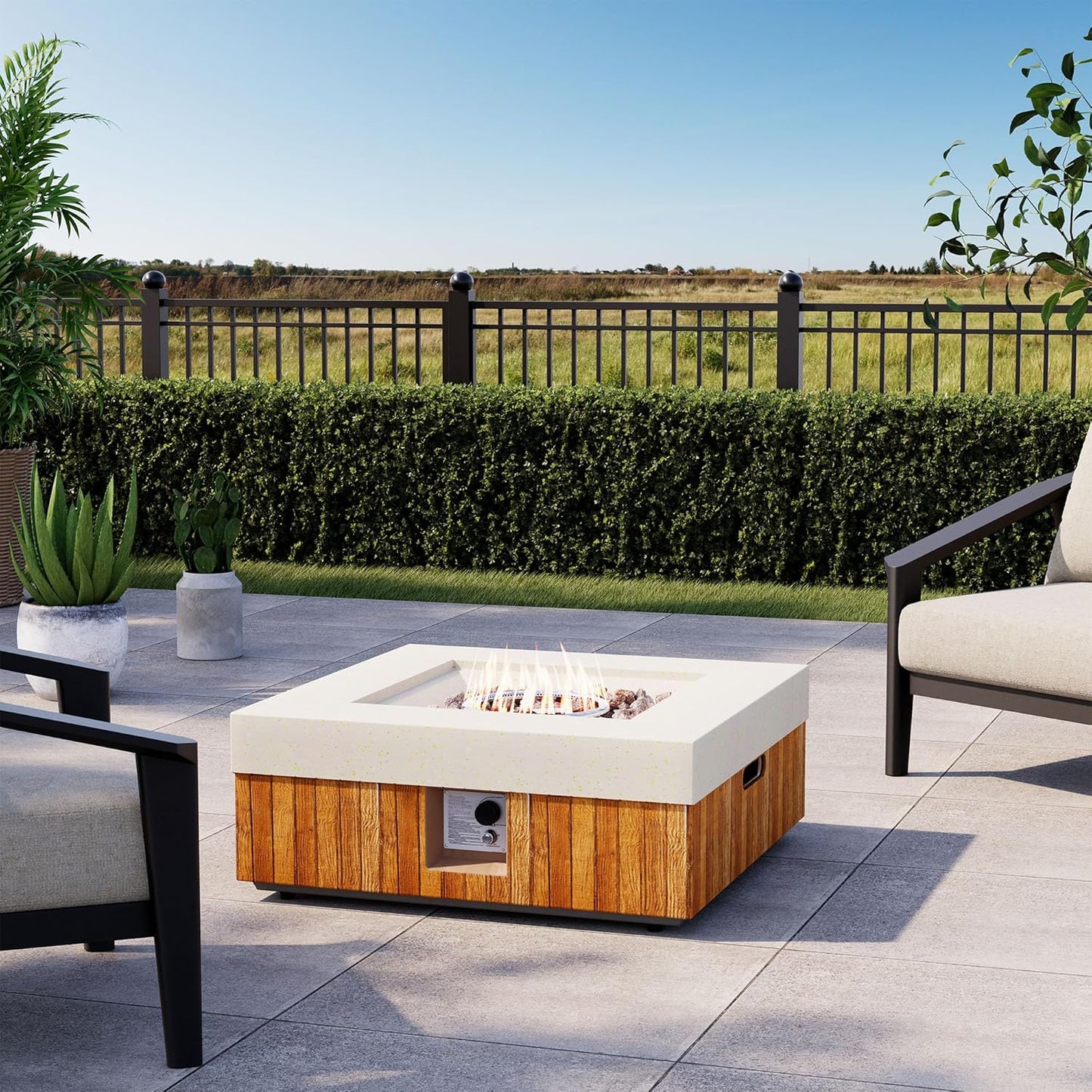 COSIEST 28in Outdoor Propane Fire Pit Table for Cozy Gatherings