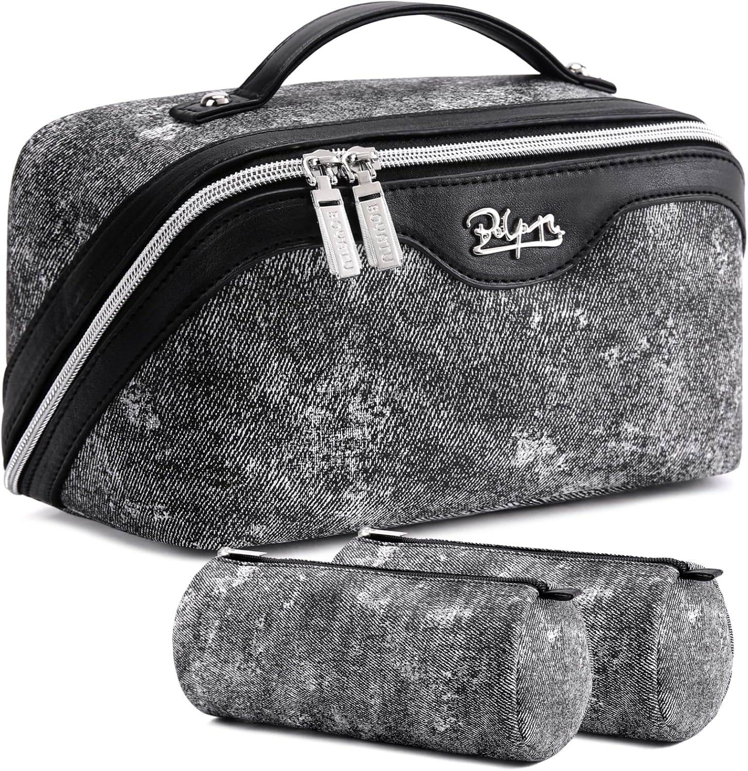Travel Makeup Bag Set for Women - Large Capacity Organizer