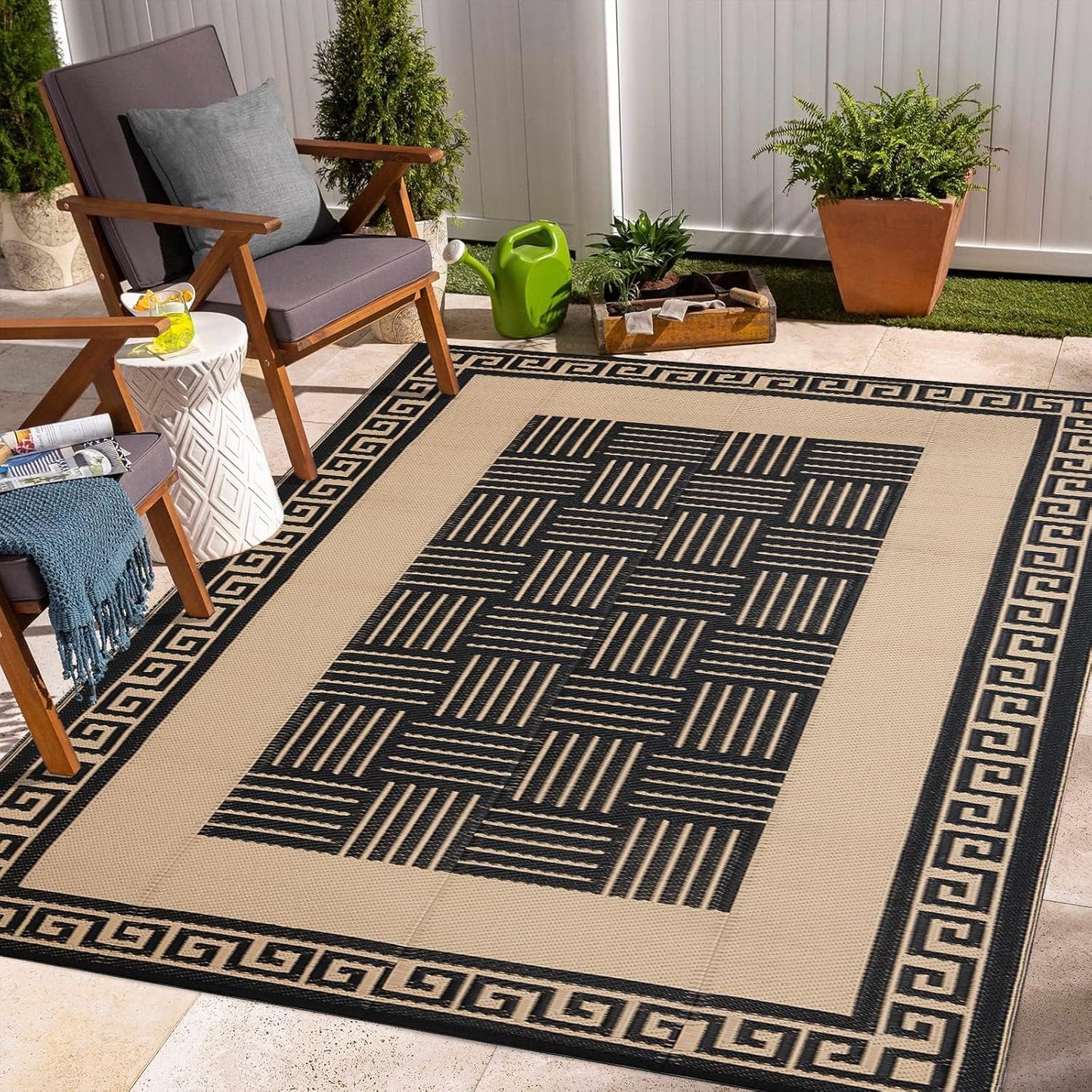 YONILE Outdoor Rug 8x10 ft Waterproof for Patios and More