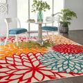 Nourison Aloha 9ft 6in x 13ft Green Tropical Indoor/Outdoor Rug