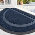 Half Circle Door Mat 71x47 Blue - Waterproof Low Profile Welcome