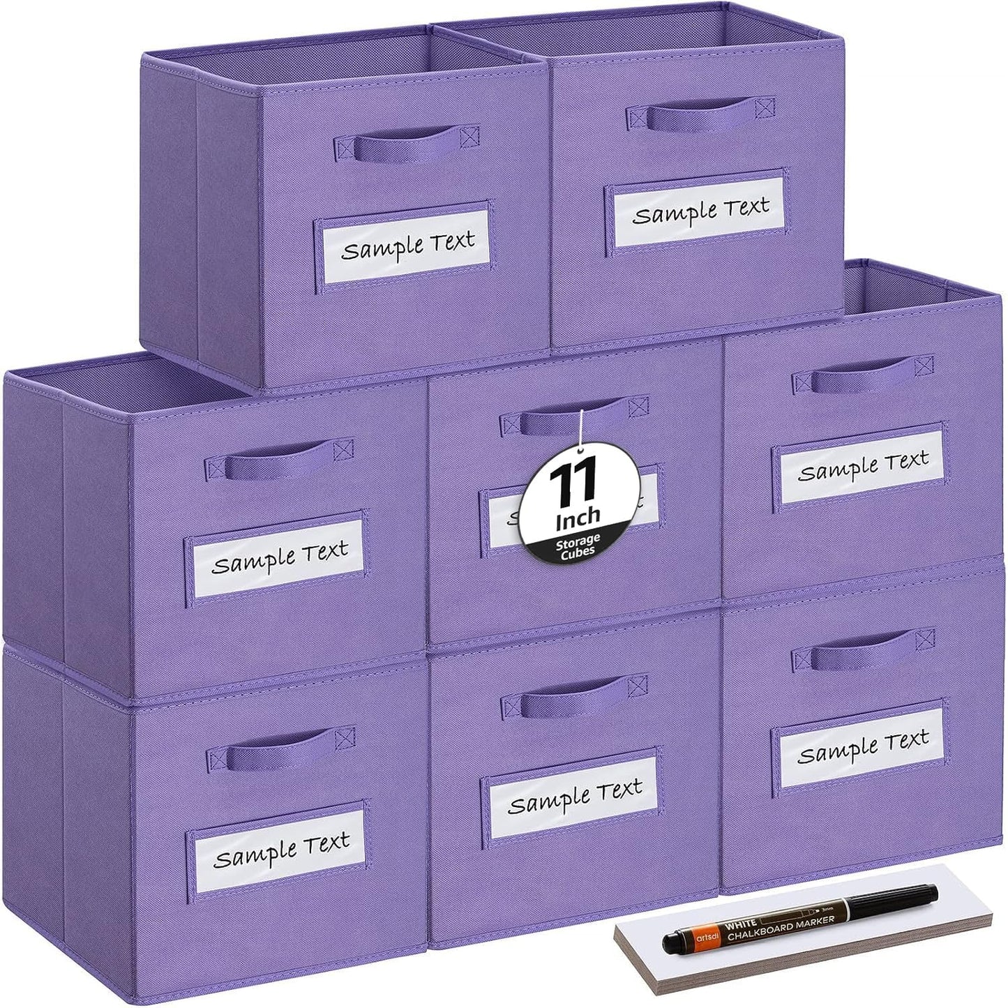 artsdi Fabric Storage Cubes Set of 8 for Organizing