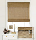 33in x 64in Acorn Bamboo Roman Shades No Tools No Drill - Cordless