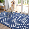 Indoor Door Mat 40x32 in Navy - Dirt Resistant Low-Profile Mat