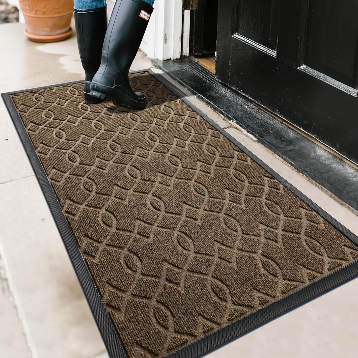Yimobra Large Door Mat 47x24 for All-Season Outdoor Use