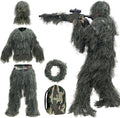 5 in 1 Ghillie Suit 3D Camouflage Hunting Apparel - Full Concealment