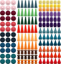 Candywood Large Set Rainbow Color Wooden Loose Parts Sensory Toys