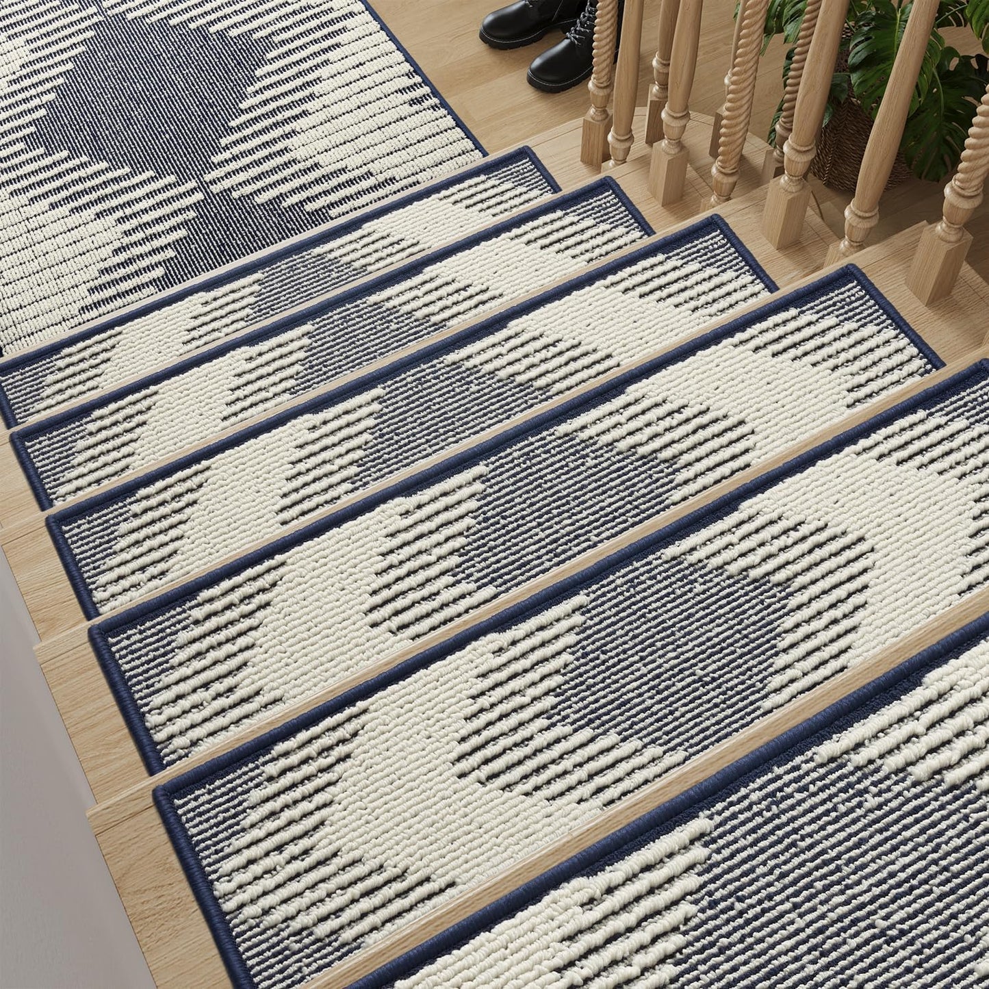 PADOOR Non Slip Stair Treads for Wooden Steps - 7PC Set