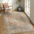 Lahome Oriental Washable Rug 4x6 - Ultra-Soft, Non-Slip Area Rug