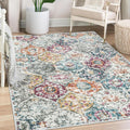 Moroccan Trellis Washable 3x5 Rug - Soft Low Pile Accent Rug