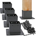 Post Stainless Steel Flange Anchor Base 3.5in Square for 4x4 Posts