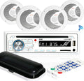 Marine Stereo Receiver Speaker Kit - In-Dash Bluetooth Console