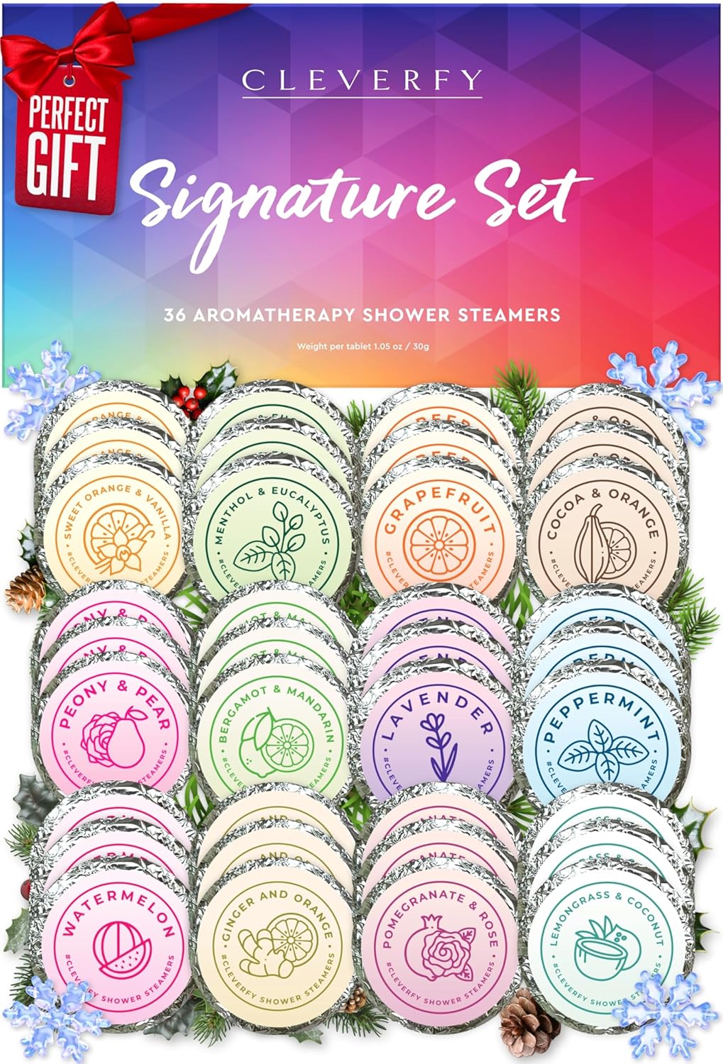 Cleverfy Shower Steamers Aromatherapy for Relaxation and Gifts
