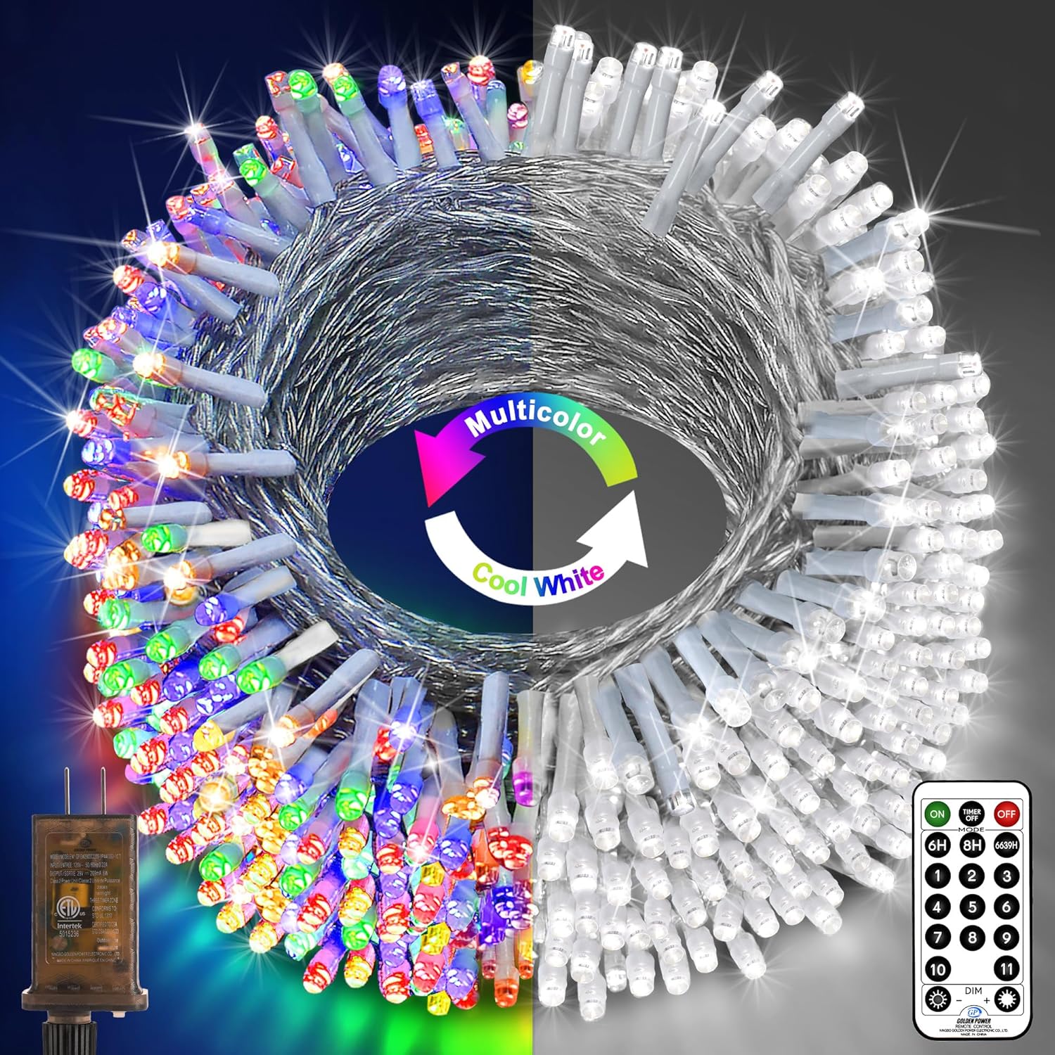 KNONEW 197FT 500 LED Color Changing Christmas String Lights