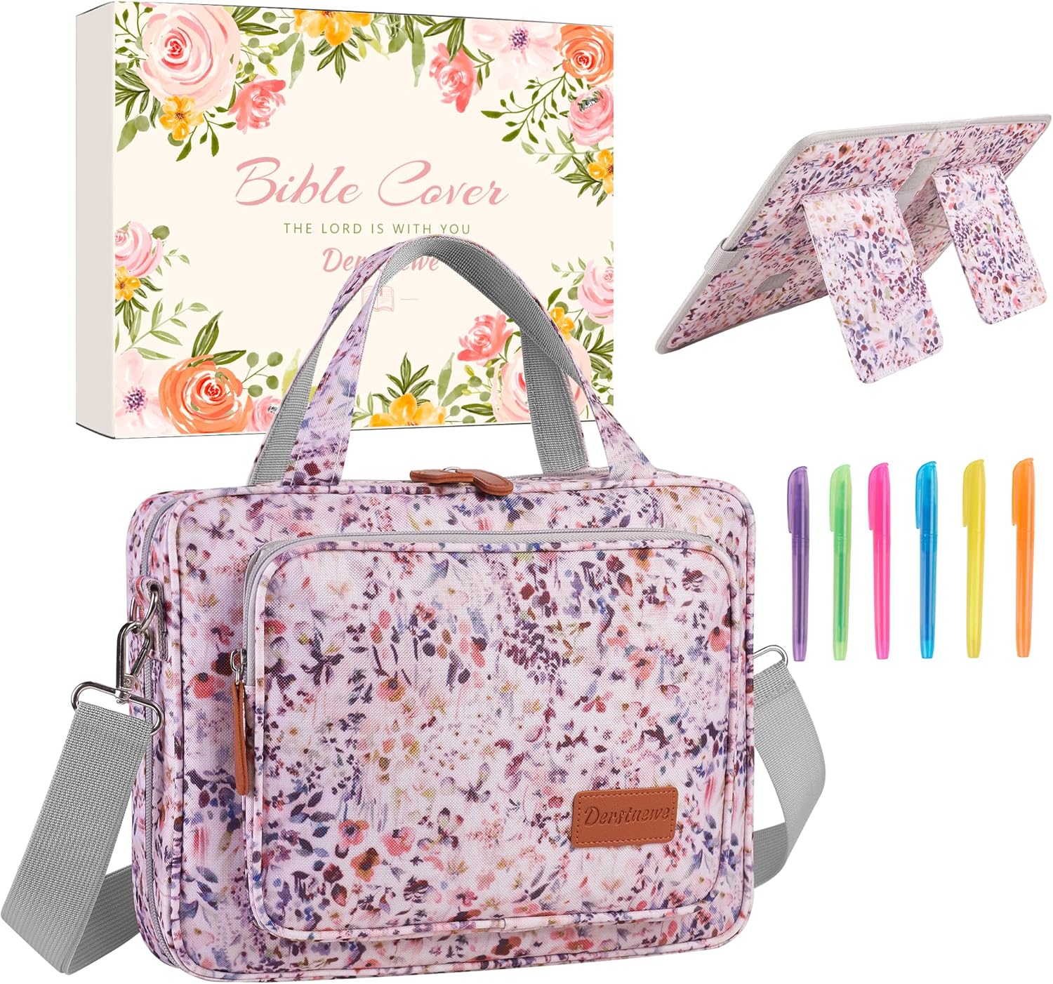 Stylish & Durable Bible Cover Case for Women with Floral Print