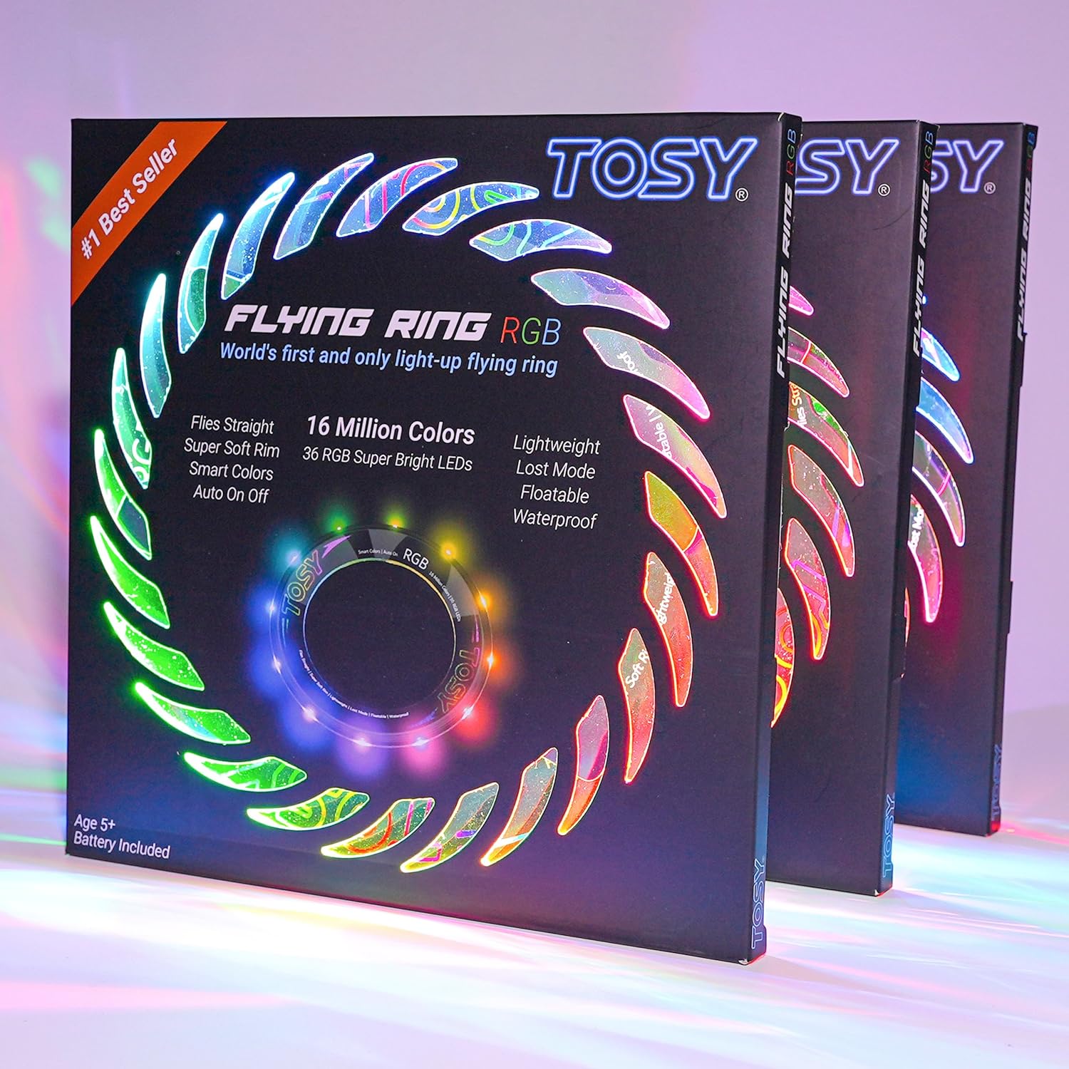 RGB Flying Ring - Super Bright & Safe Toy Bundle