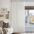 Extra Wide Linen Curtains 100x102 in - Thick Light Filtering Panel