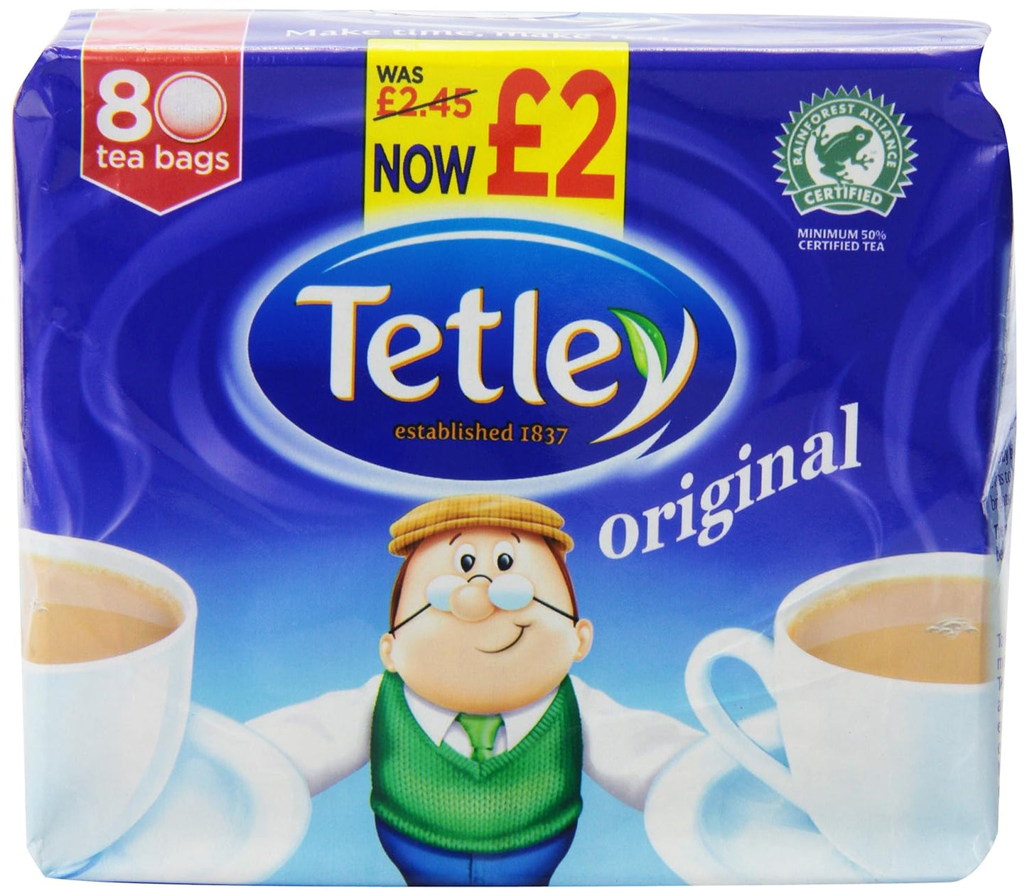 Tetley Tea Bags, 80 Count Pack of 6 for Tea Lovers
