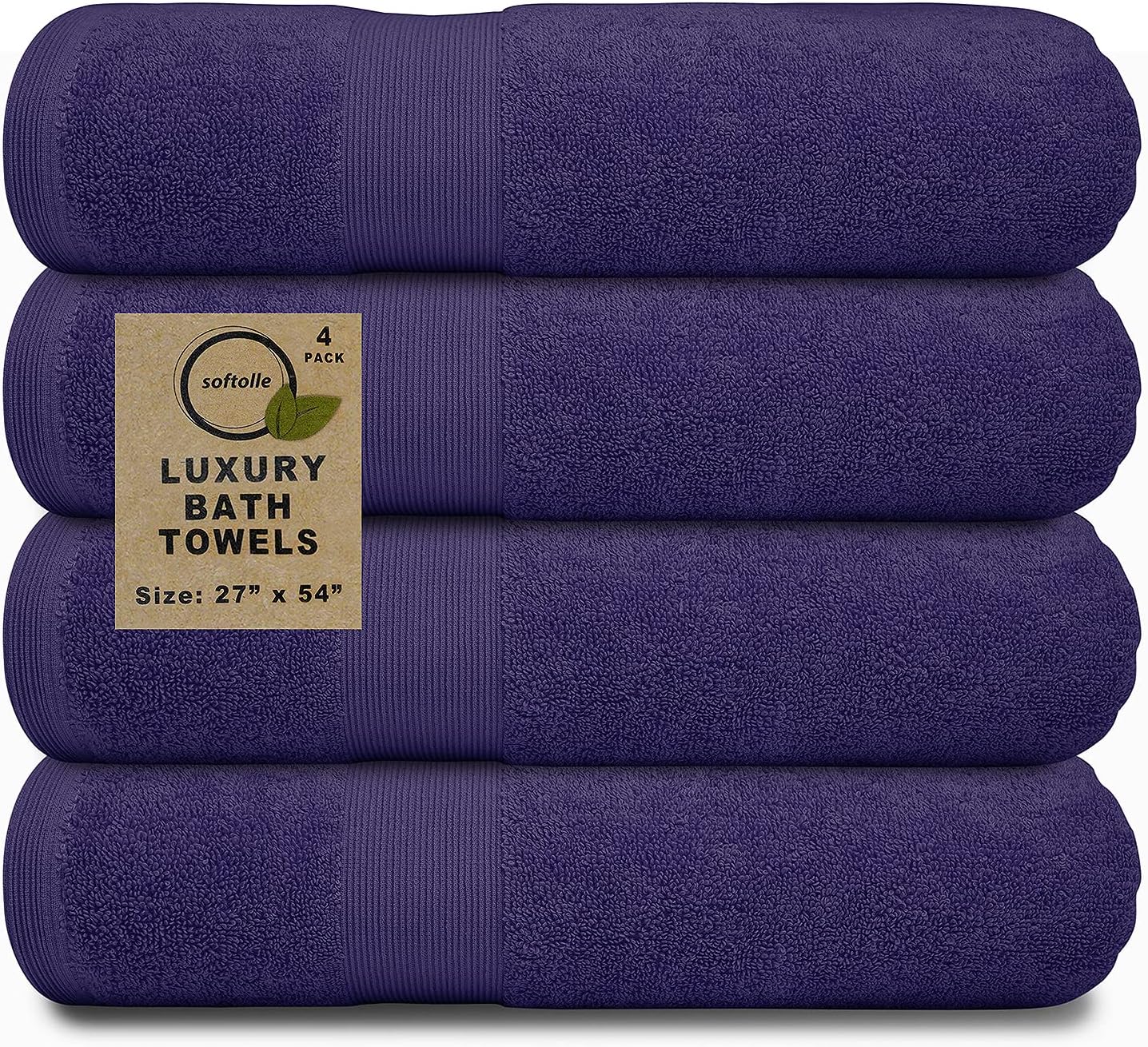 Softolle Luxury Bath Towels Set of 4 - Super Soft & Absorbent