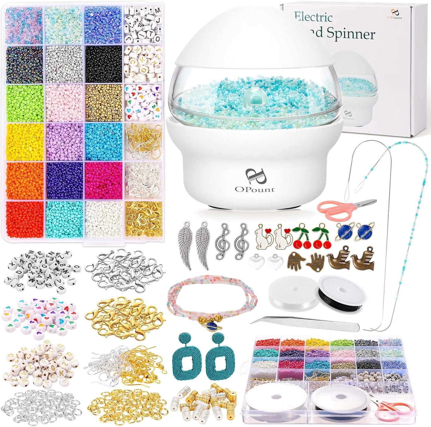 Electric Bead Spinner Kit for Jewelry Making - 18437 PCS Set