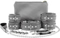 Barcelona 7-Piece Leather Wrist Ankle Cuffs Collar Set - Crafted