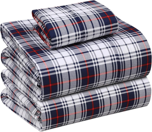 100% Cotton Twin Sheets Set by RUVANTI - Soft & Breathable