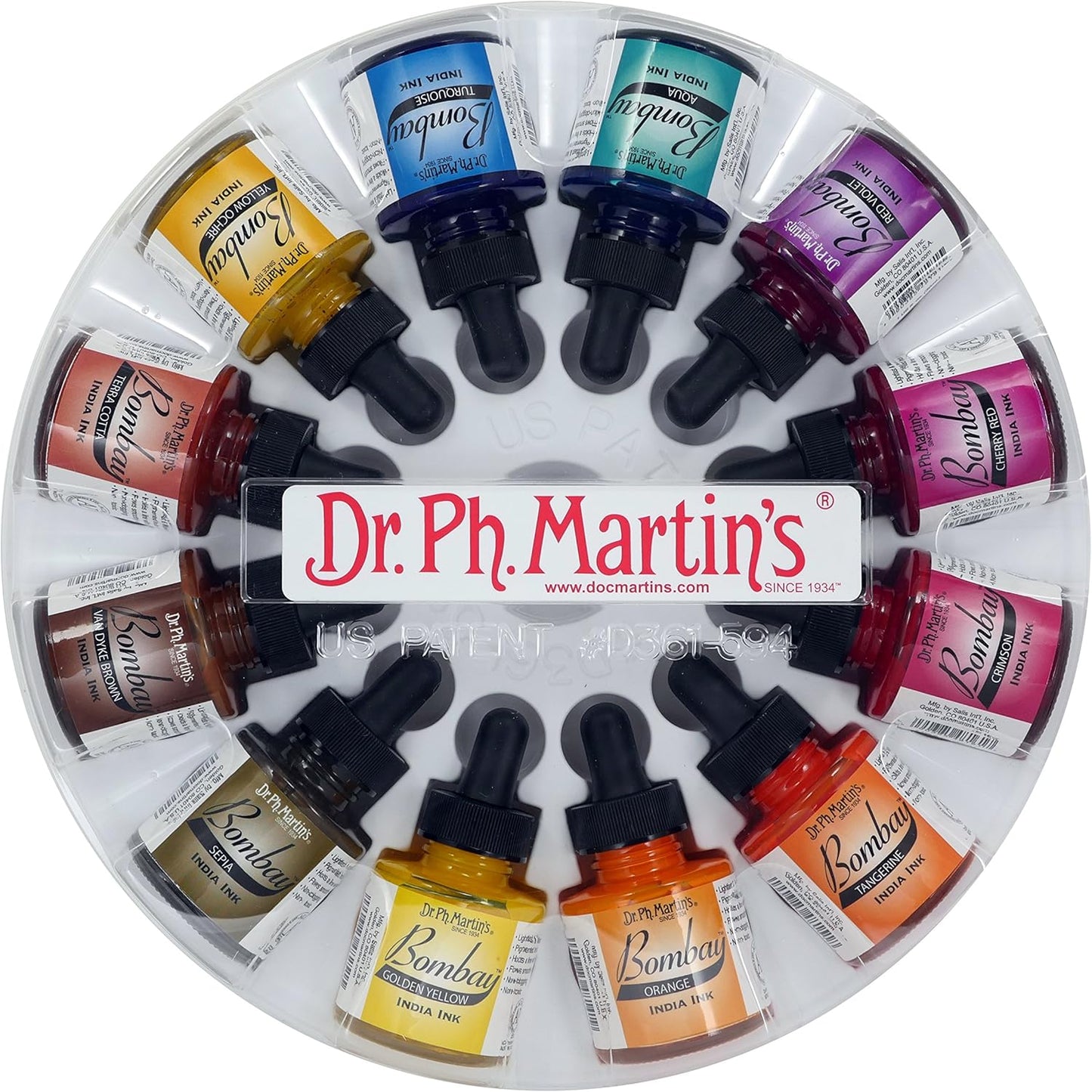 Dr. Ph. Martin's Bombay India Ink Set 2 - 12 Vibrant Colors