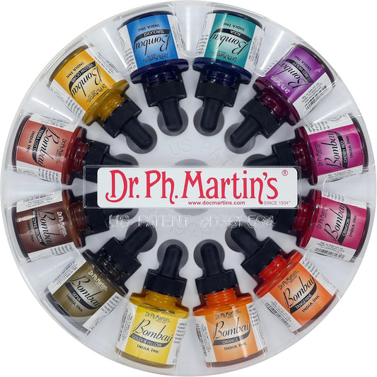 Dr. Ph. Martin's Bombay India Ink Set 2 - 12 Vibrant Colors