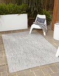 Unique Loom Transitional Solid Heathered Indoor/Outdoor Rug 10 ft x 14