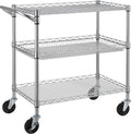 Finnhomy 3 Tier Heavy Duty Utility Cart - Sturdy 500 lb Rolling Shelf