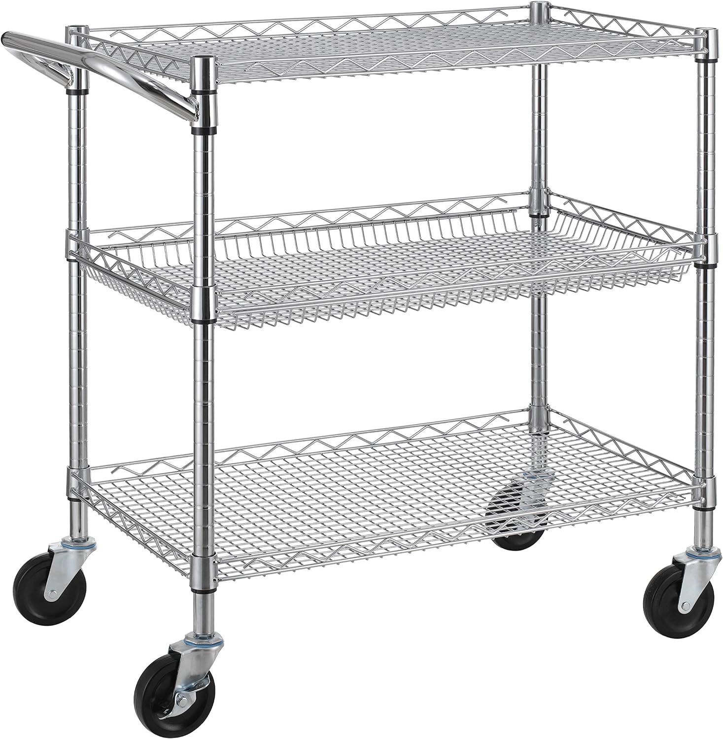 Finnhomy 3 Tier Heavy Duty Utility Cart for Home and Business