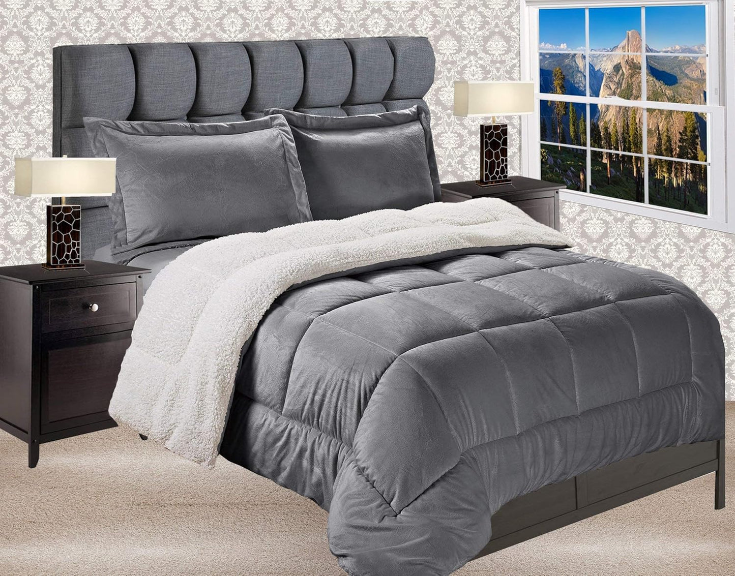 Elegant Comfort Heavy Weight Micromink Sherpa 3-Piece Set