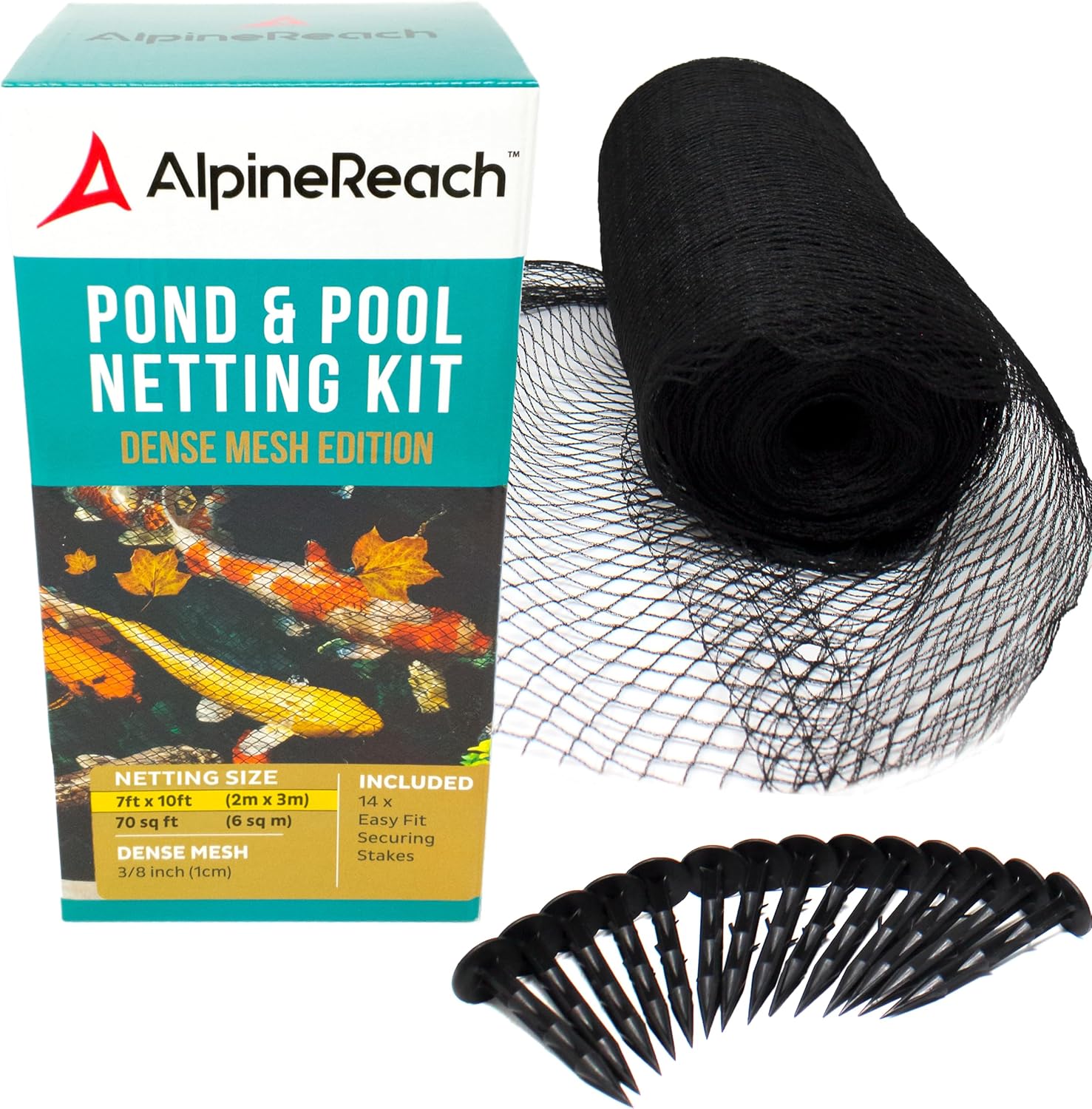 AlpineReach 7x10 ft Koi Pond Net: Protects Koi from Predators