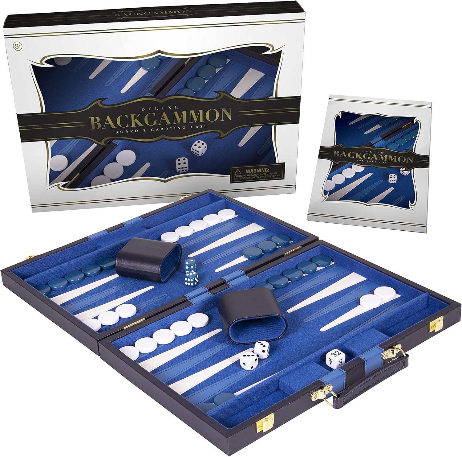 Backgammon Set 15 inch - Classic Board Game for All Ages
