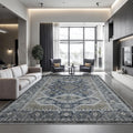 Rugland 9x12 Area Rug - Vintage Tribal Design for Living Room