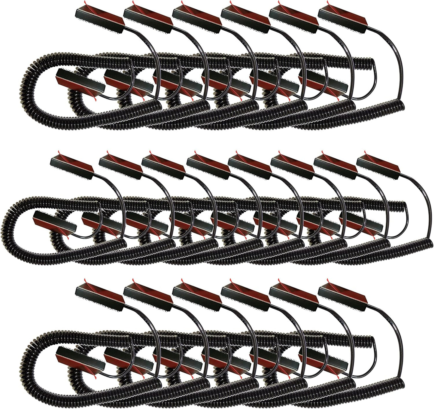 Universal Coiled Security Cable - Black Bulk Pack for Tethering
