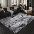 Rugcomf Area Rug 5x7 Washable Boho Low Pile Rug - Soft, Non-Slip