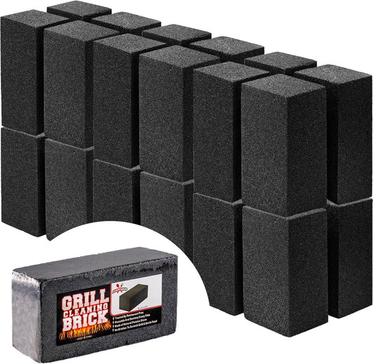 Commercial Grade Grill Cleaning Brick 24 Pack for Safe Cleaning