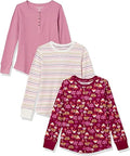 Girls and Toddlers' Long-Sleeve Knit Thermal T-Shirt Pack of 3