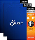 Elixir 12002 Electric Nano Super Light 9-42 (3 Pack Bundle) - Long