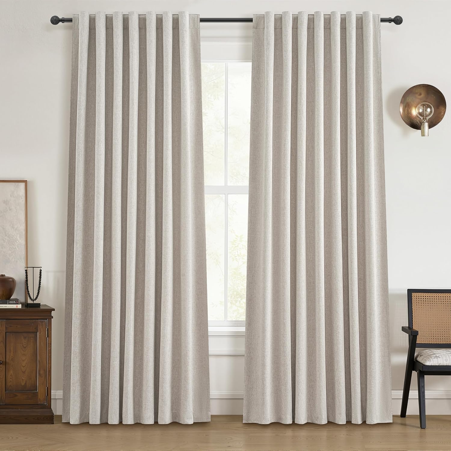 100% Blackout Curtains 80 Inch Length for Bedroom and Living Room