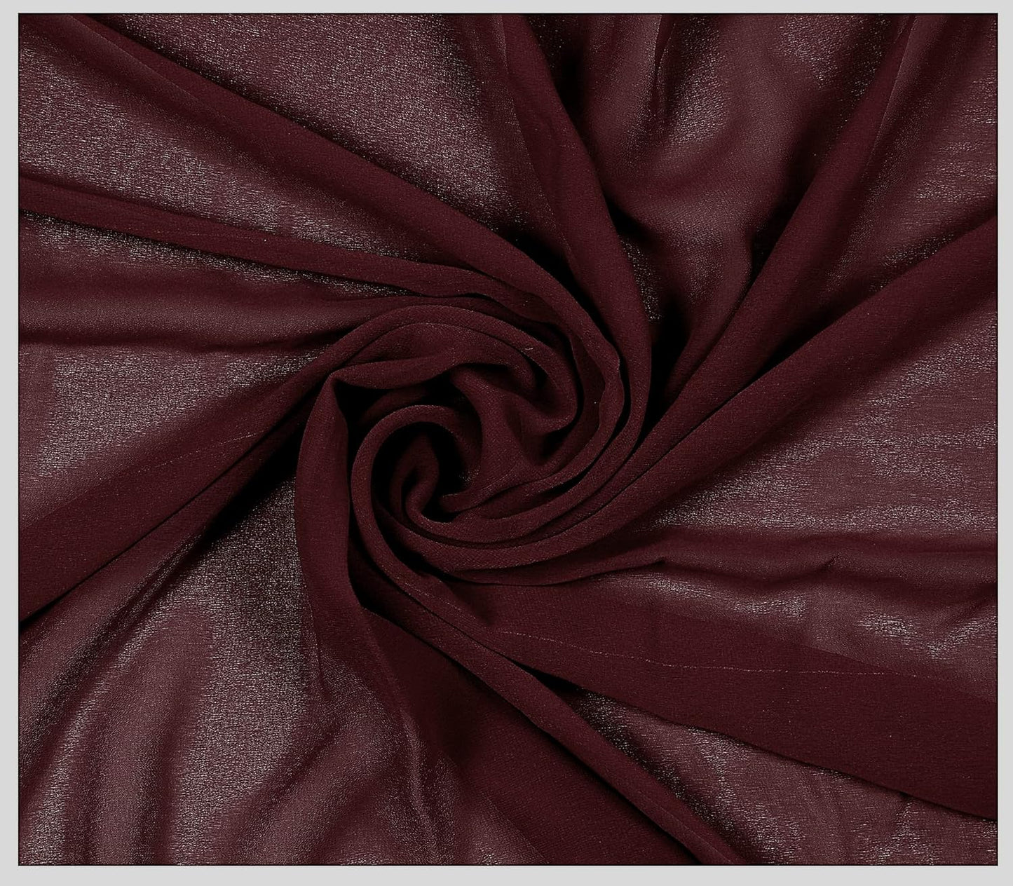 MDS Pack of 15 Yard Burgundy Chiffon Fabric for DIY Crafts