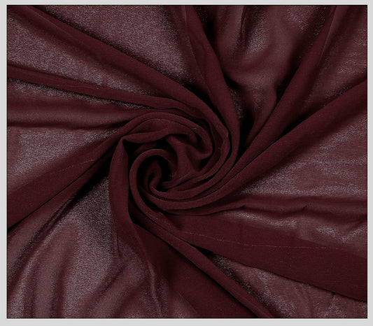 MDS Pack of 15 Yard Burgundy Chiffon Fabric for DIY Crafts